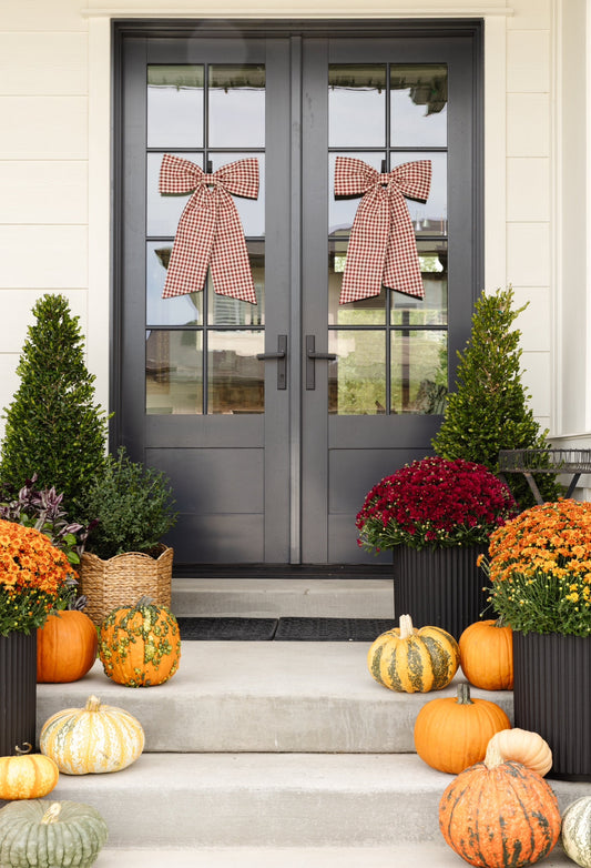 Fall Porch with door bow