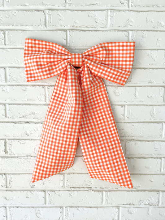 Top Fall Decor Ideas: Add Charm with an Orange Gingham Bow