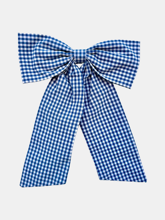 Blue Gingham Bow (Heavy Cotton)