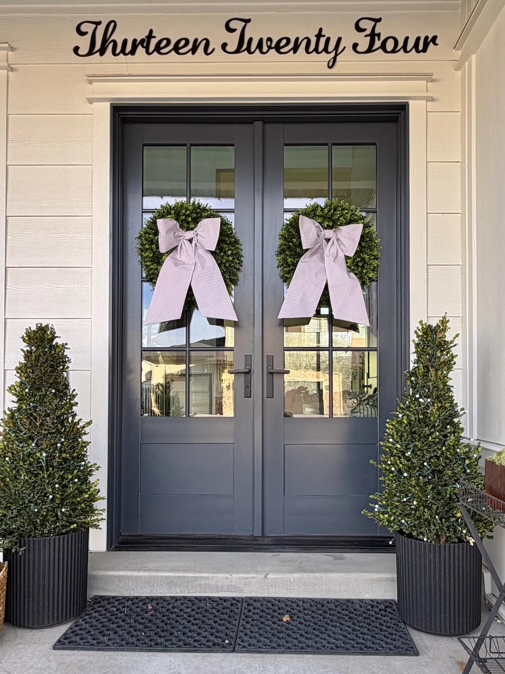 Pink and Blue Gingham Bow (Heavy Cotton)