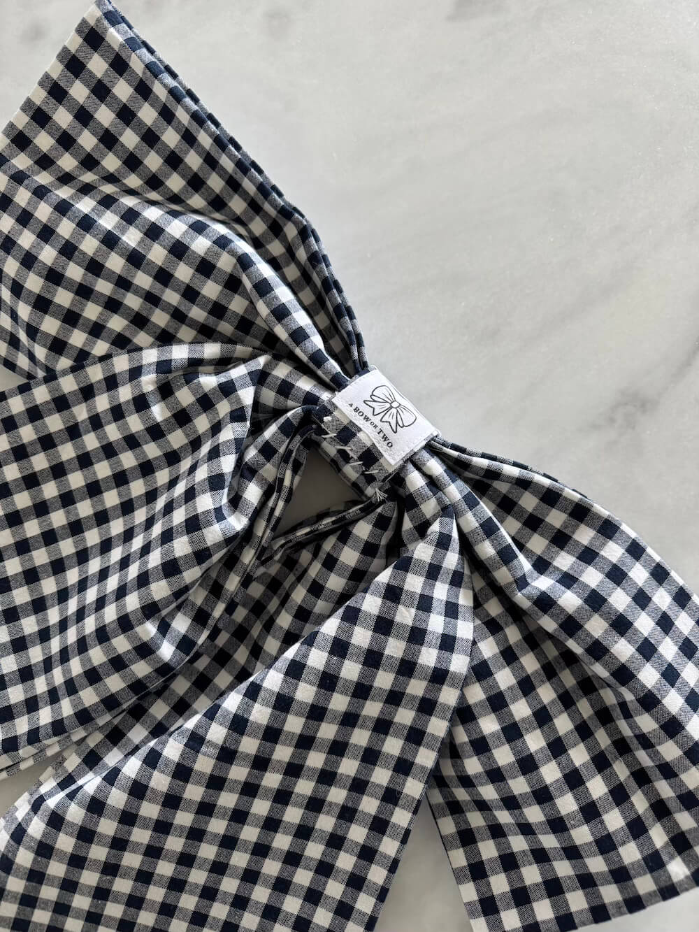 Black Gingham Bow