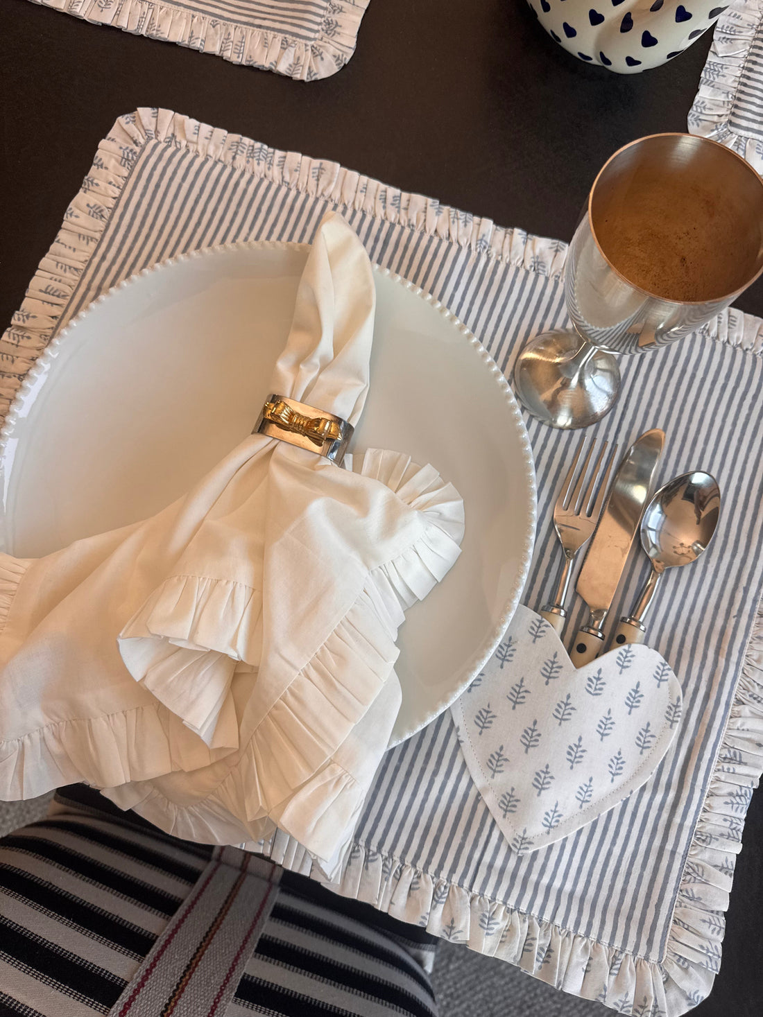 White Ruffled Napkin