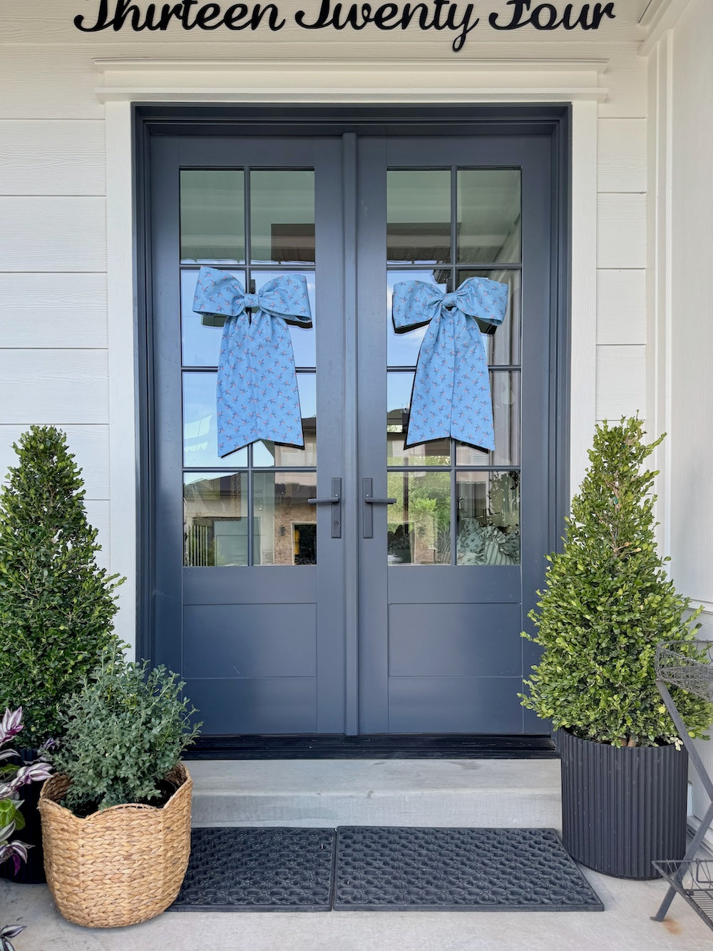 Baby Blue Floral Doorway