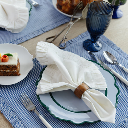 Blue Belle Ruffled Placemats – Set of 4