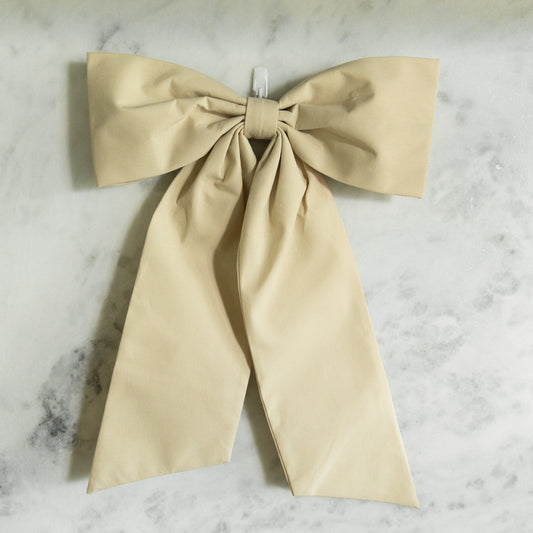 Solid Cream Bow