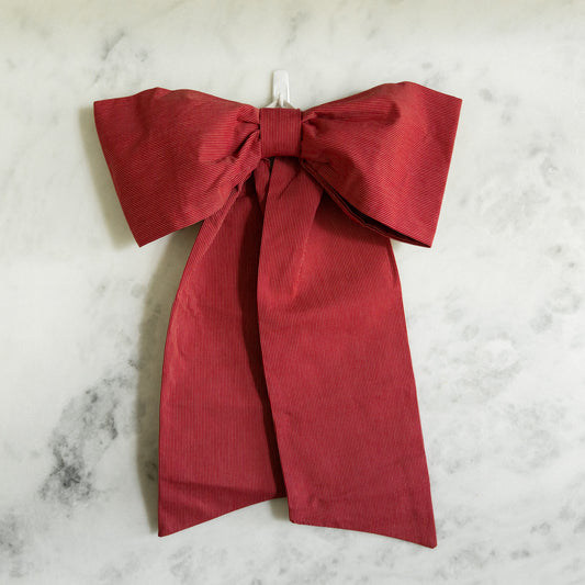 Pinstripe Red Bow