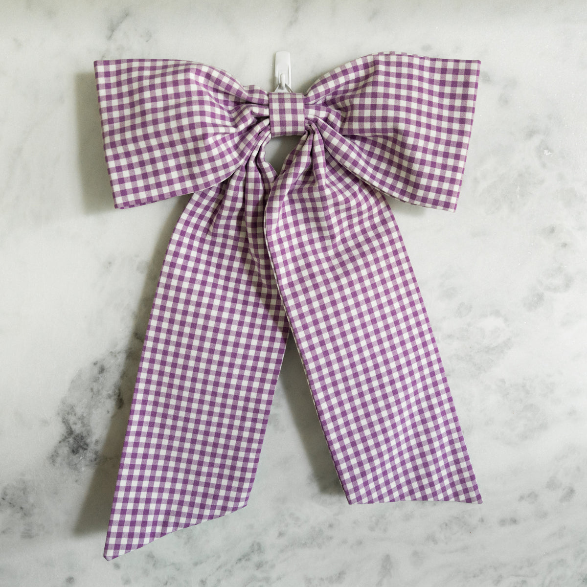 Purple Gingham Bow