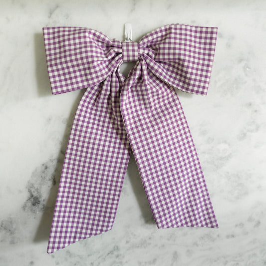 Purple Gingham Bow