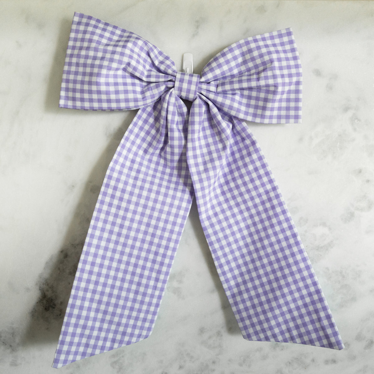 Lavender Gingham Bow