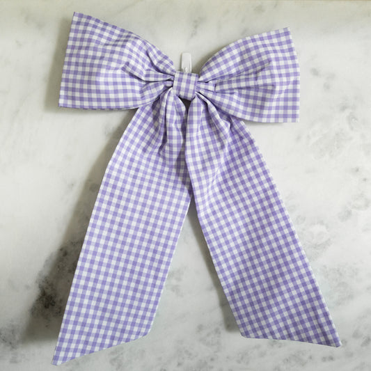 Lavender Gingham Bow