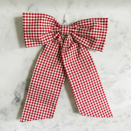 Red Gingham Bow (Heavy Cotton)
