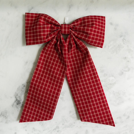 Red Plaid Bow