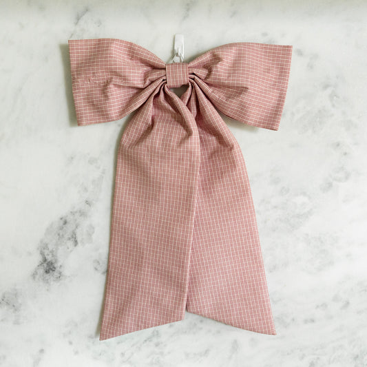 Red Mini Plaid Bow