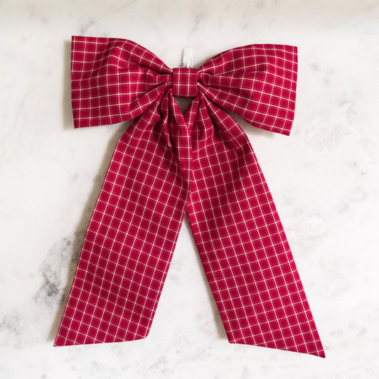 Red Plaid Bow