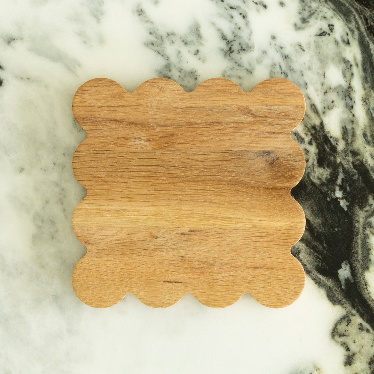 Scalloped Oak Trivet
