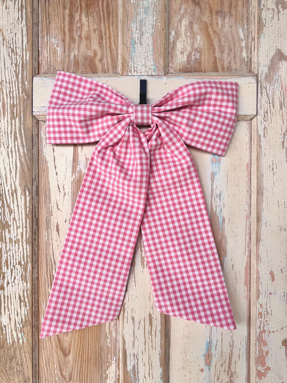 Pink Gingham Bow