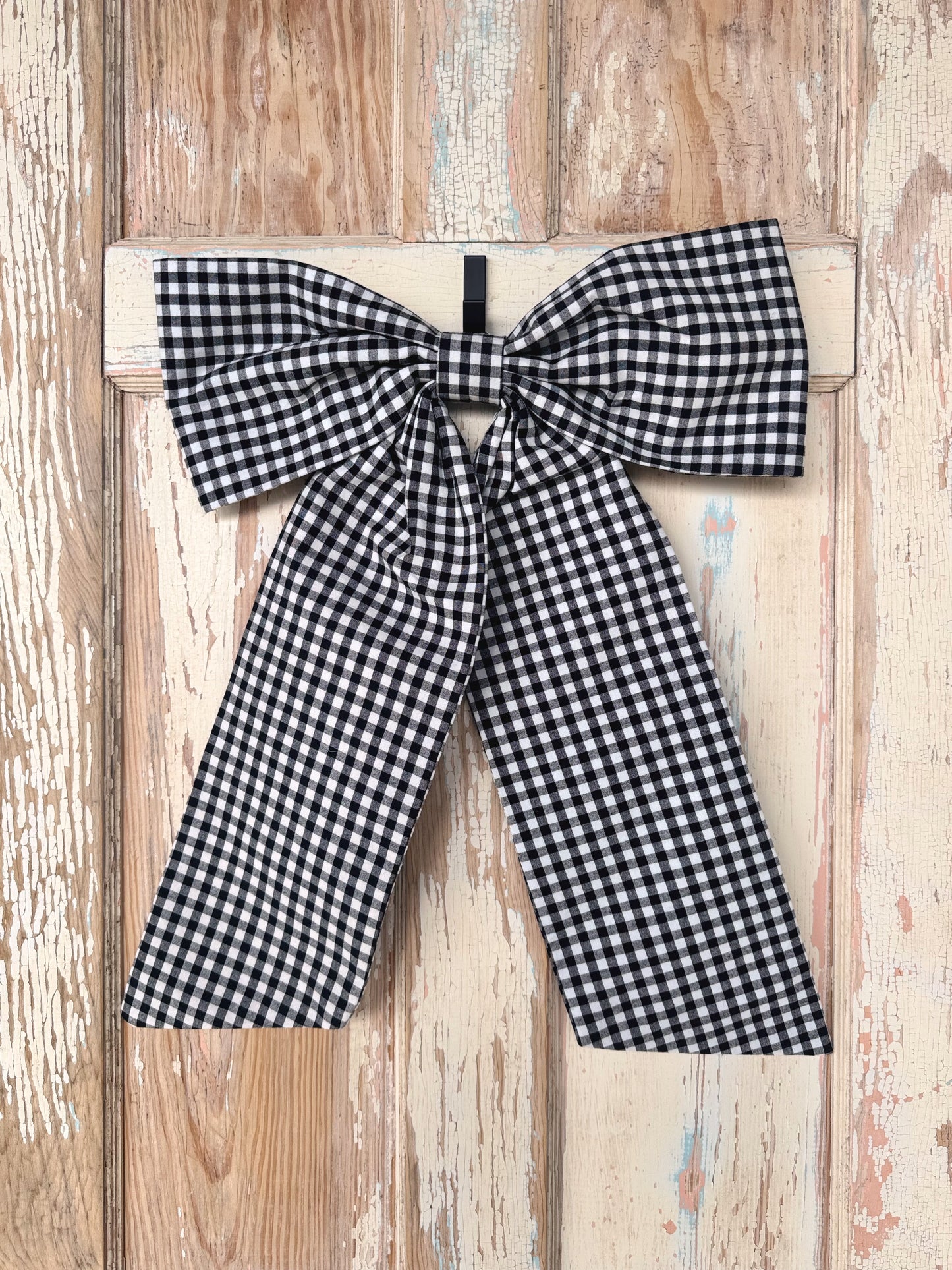 Black Gingham Bow