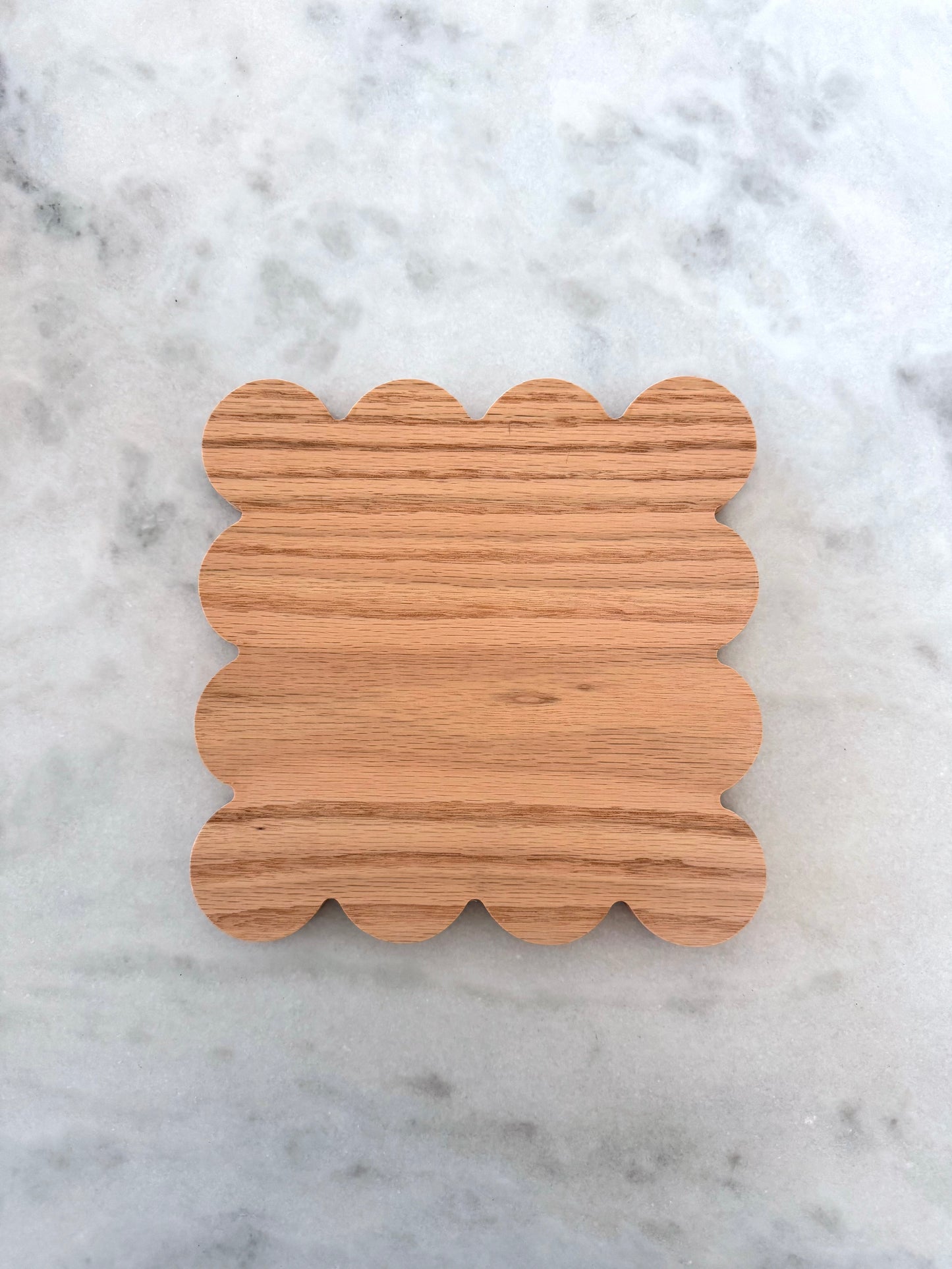 Scalloped Oak Trivet