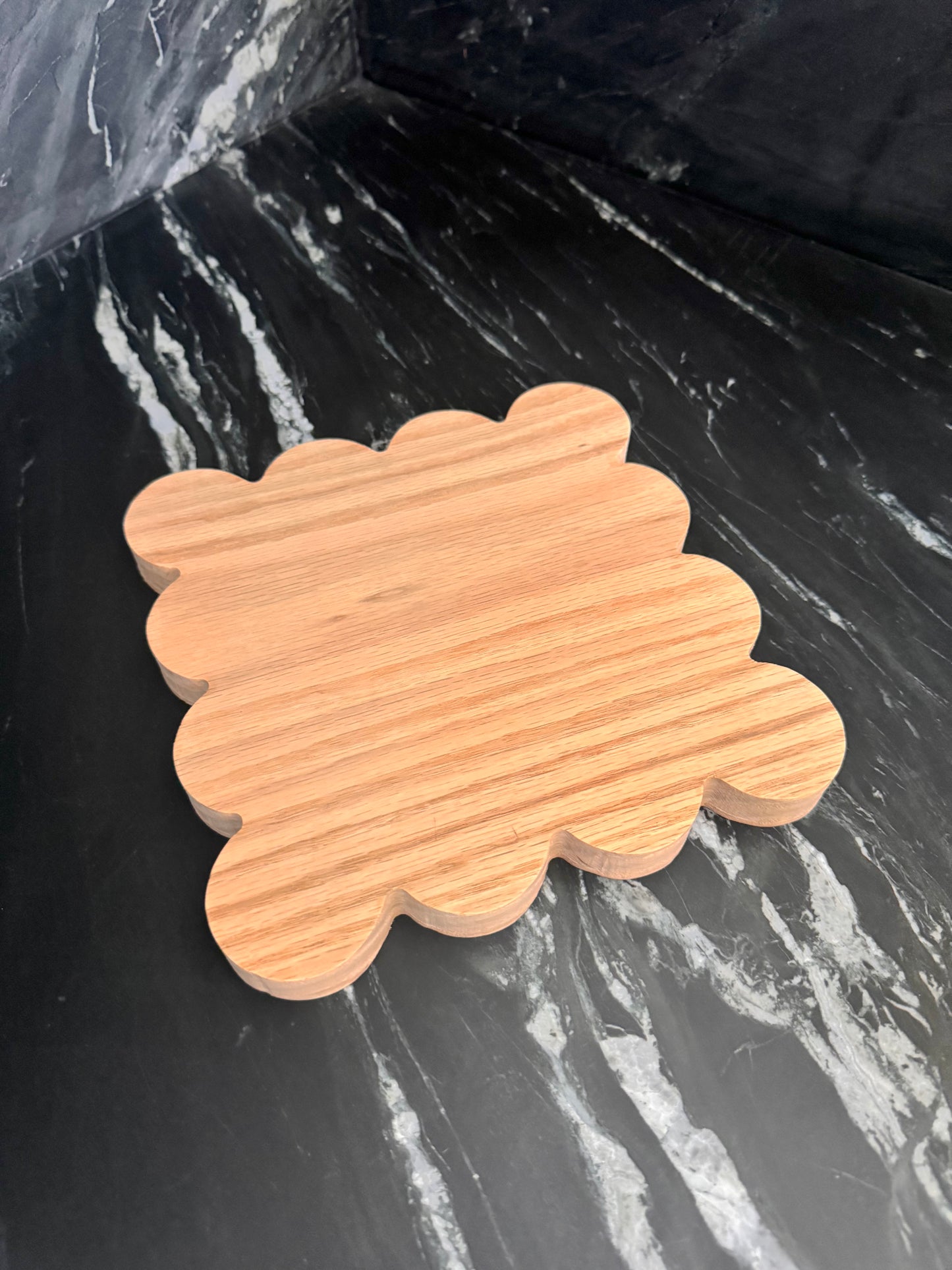 Scalloped Oak Trivet