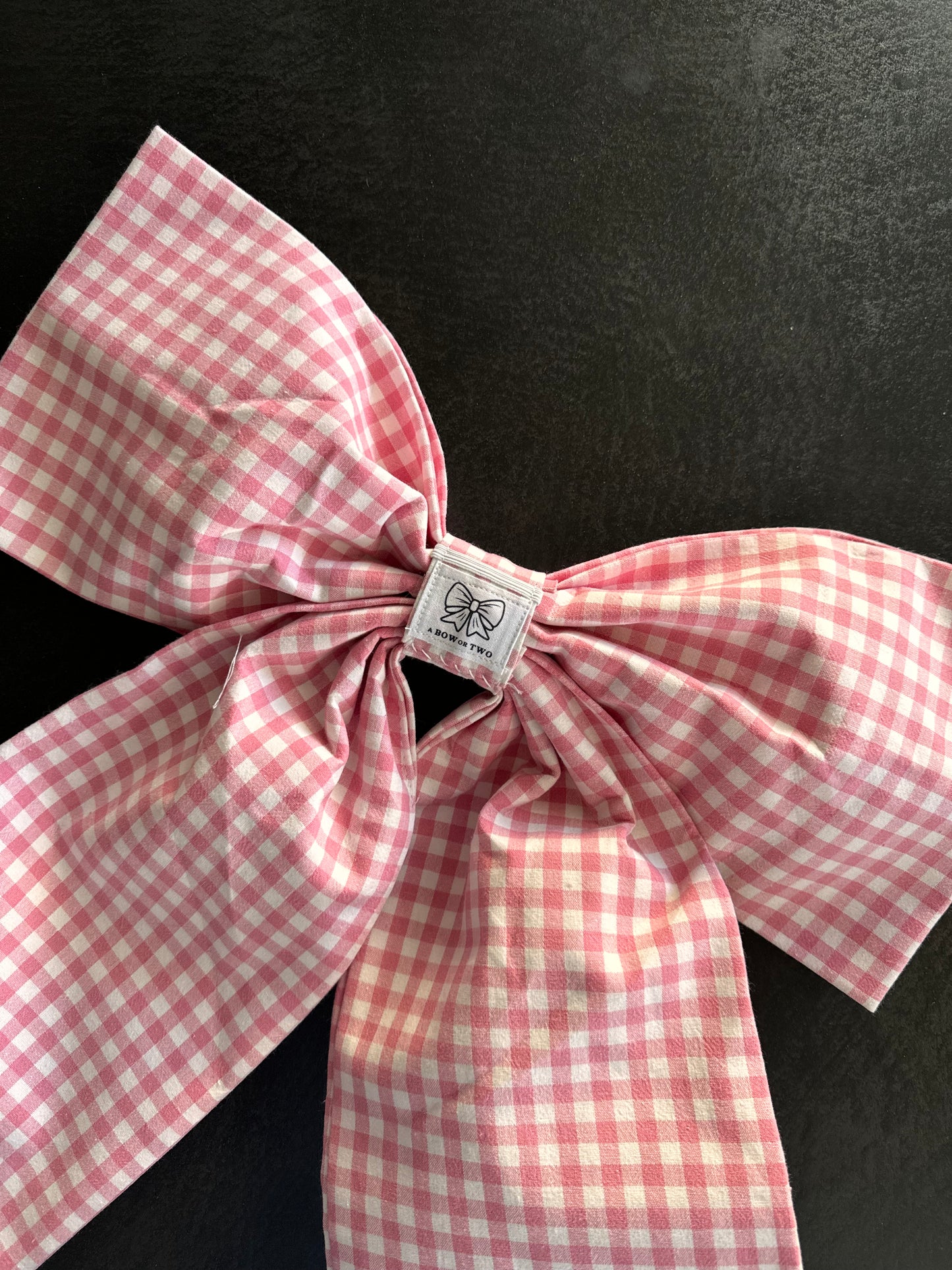 Pink Gingham Bow