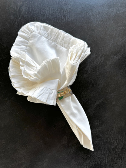 White Ruffled Napkins - Set of 4