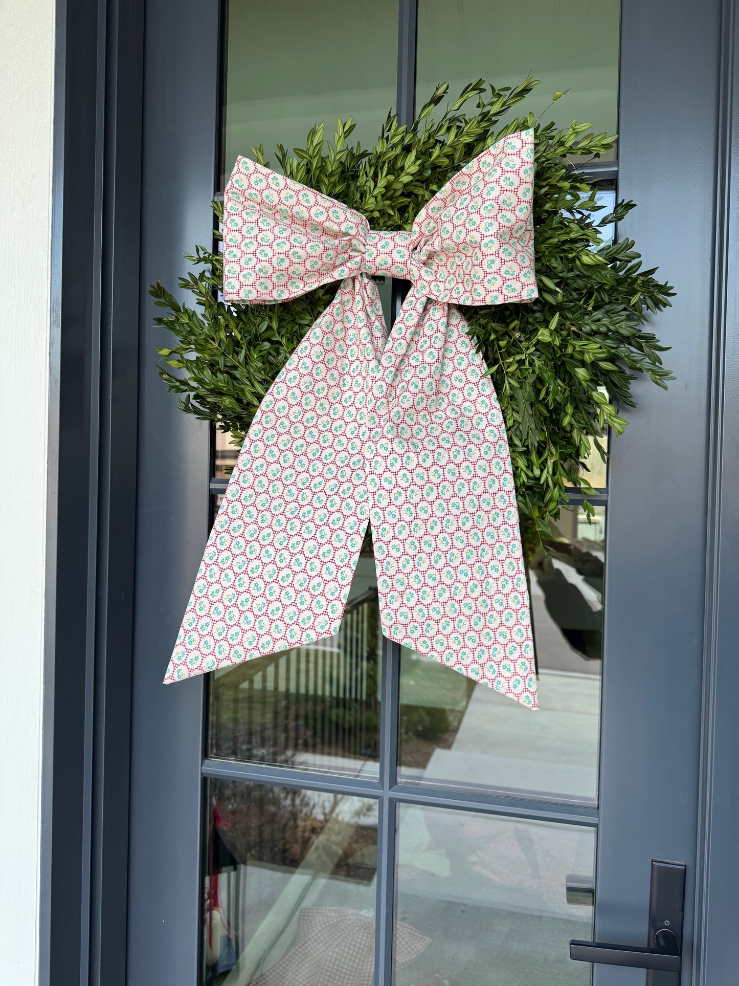 White Christmas Floral Bow