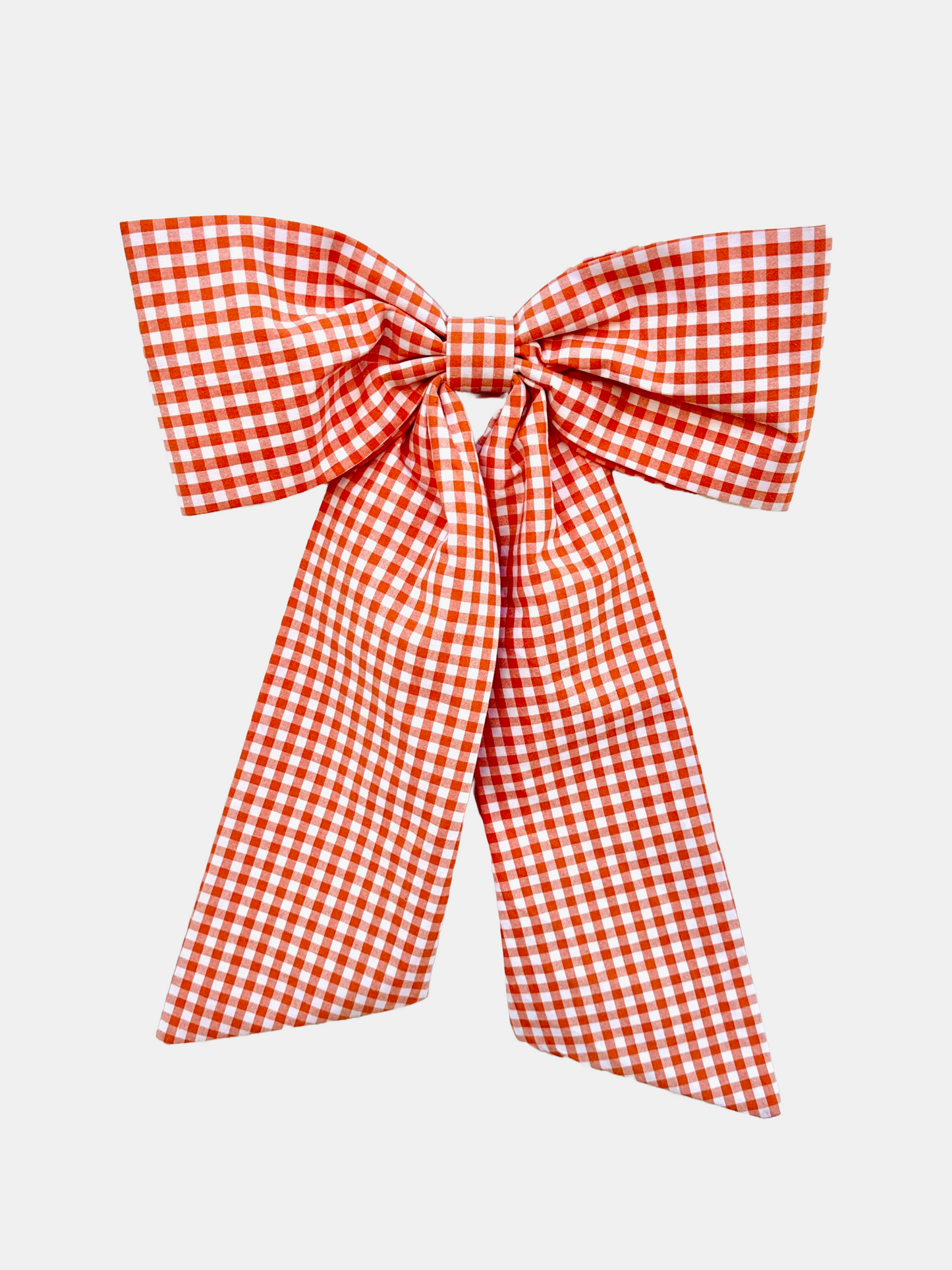 Orange Gingham Bow