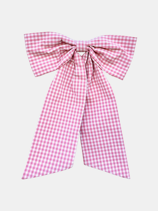 Pink Gingham Bow