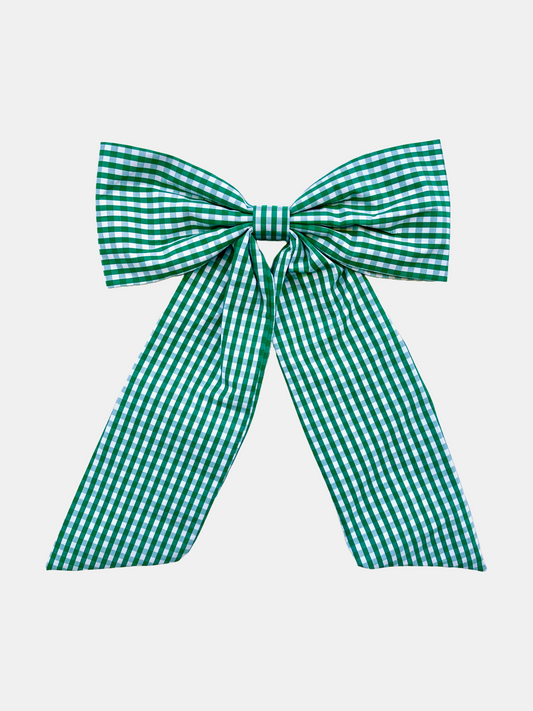 Green Gingham Bow