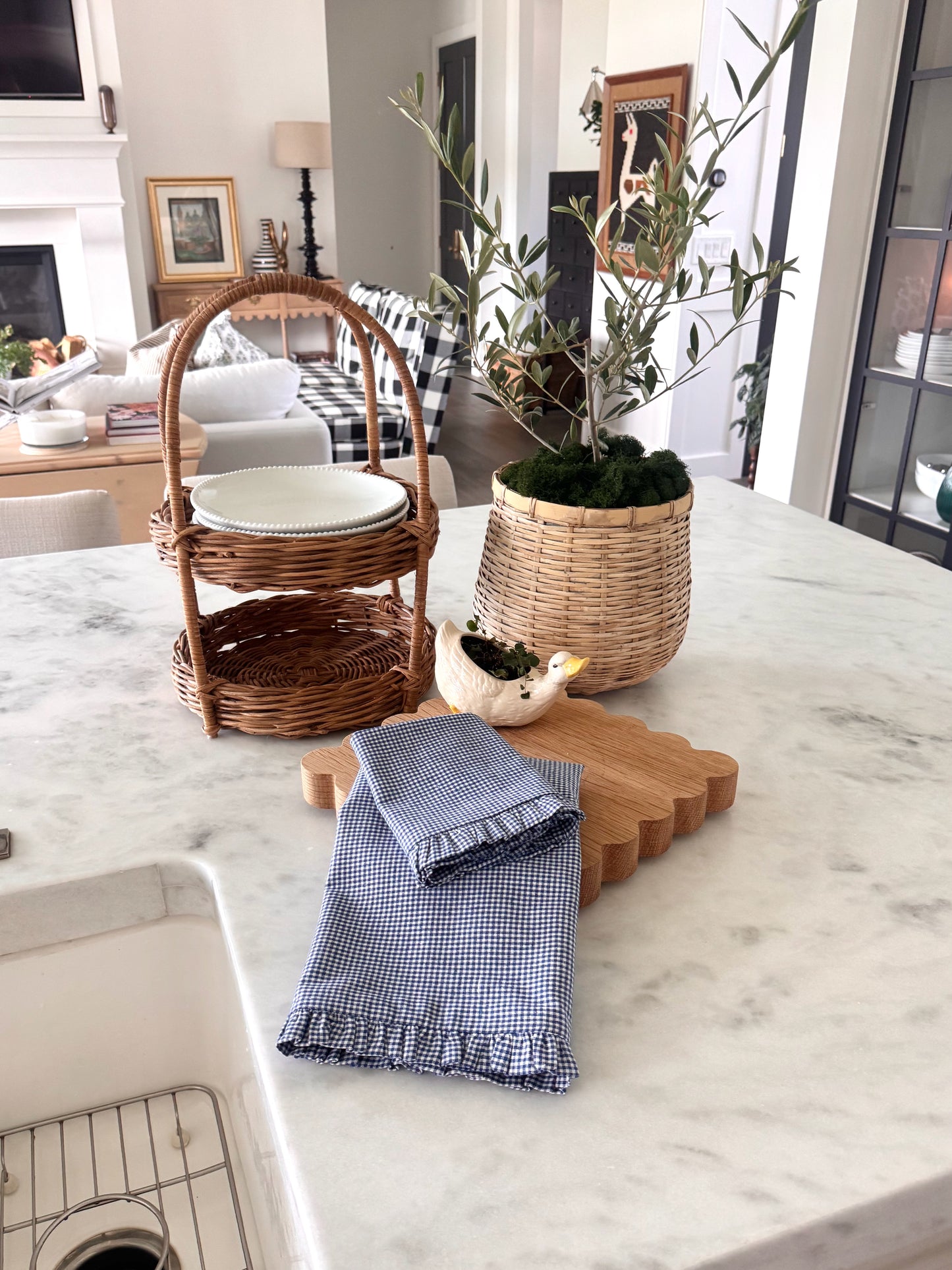 Blue 2-Piece Dish Towel and Cloth Set