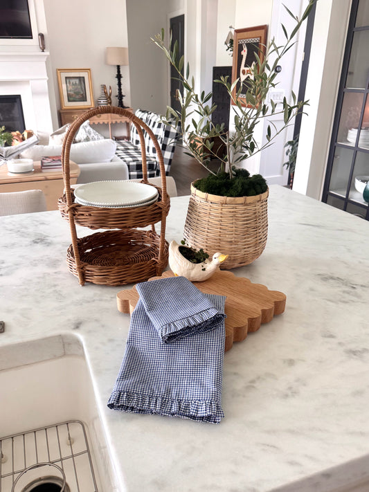 Blue 2-Piece Dish Towel and Cloth Set