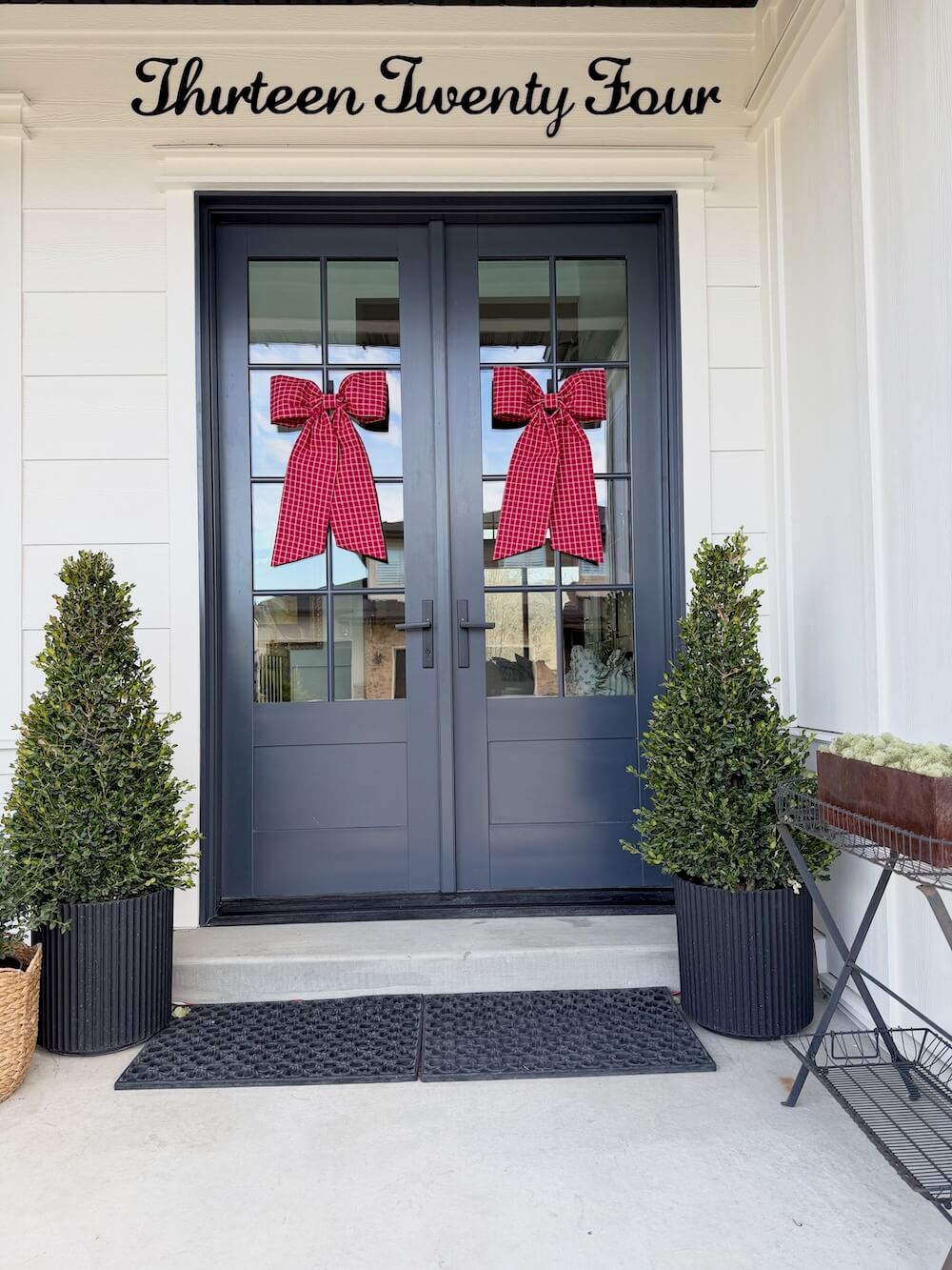 Red Plaid Bow (Heavy Cotton)
