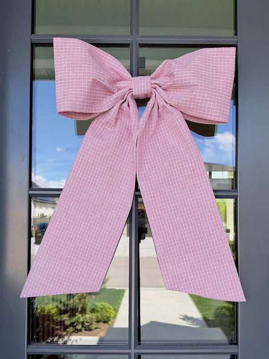 Red Mini Plaid Bow (Heavy Cotton)