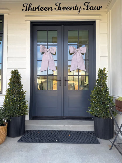 Pink and Blue Gingham Bow (Heavy Cotton)