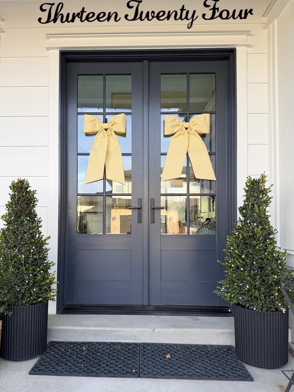 Yellow Gingham Bow (Heavy Cotton)