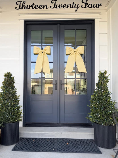 Yellow Gingham Bow (Heavy Cotton)